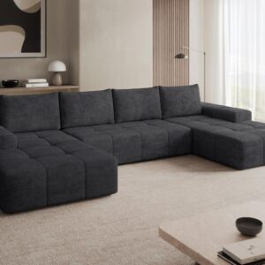 wohnli-moebel-suche-800002079914-1 WOHNLANDSCHAFT Tonseo U Textil MIRJAN24 Möbel > Sofas & Couches > Wohnlandschaften > Wohnlandschaften U-Form Anthrazit