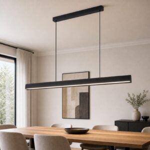 wohnli-moebel-suche-800002089189-1 LED PENDELLEUCHTE Fyrith 106.7/7.5/161 cm Metall, Kunststoff ZMH Lampen & Leuchten > LED-Leuchten Schwarz