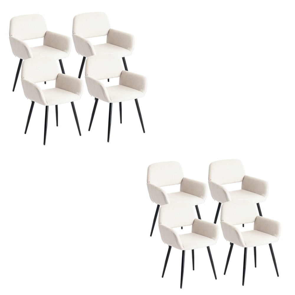 Wohnli Möbelsuche - 8er-Set skandinavische Stoffstühle