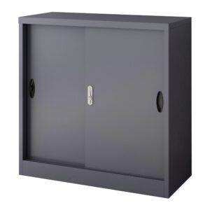 wohnli-moebel-suche-Aktenschrank-aus-Metall-90-x-90-x-40-cm-in-Grau Wohnli Möbelsuche - Aktenschrank aus Metall 90 x 90 x 40 cm