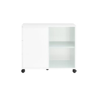wohnli-moebel-suche-Aktenschrank-mit-Rollen-Rollcontainer-aus-PBE1-und-Glas-Weiss Wohnli Möbelsuche - Aktenschrank mit Rollen Rollcontainer aus PB(E1) und Glas Weiß