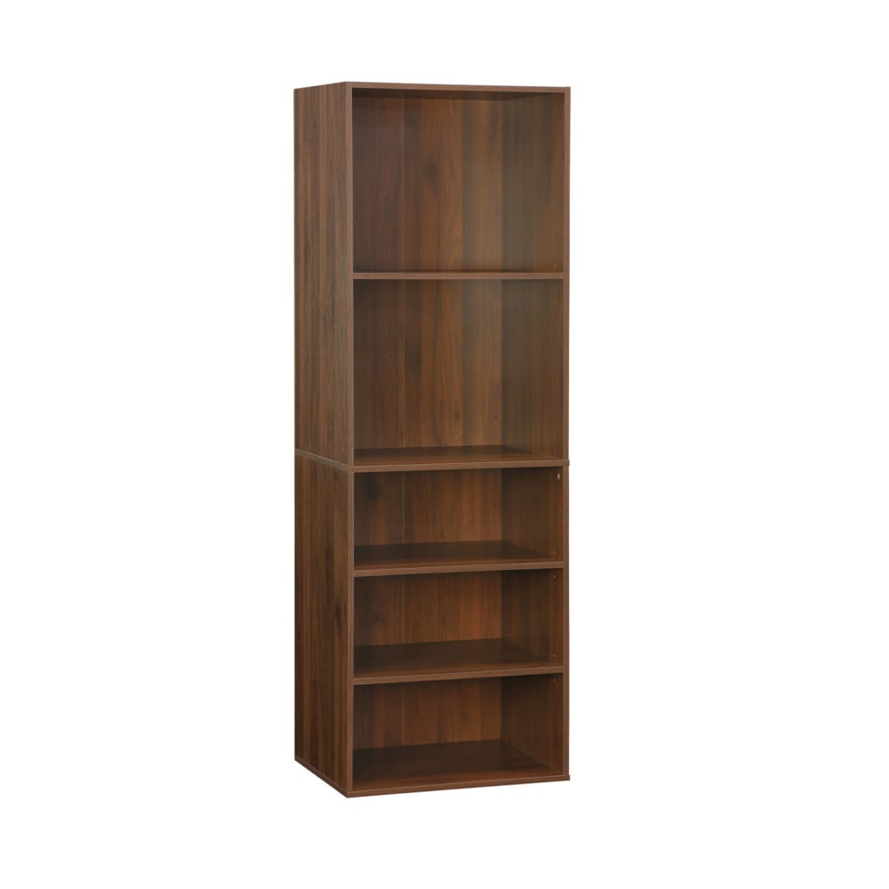 Wohnli Möbelsuche - Ankleidemodul mit 5 Regalen Farbe Walnuss