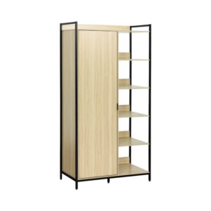 Wohnli Möbelsuche - Ankleidemodul schwarz 1 Kleiderstange