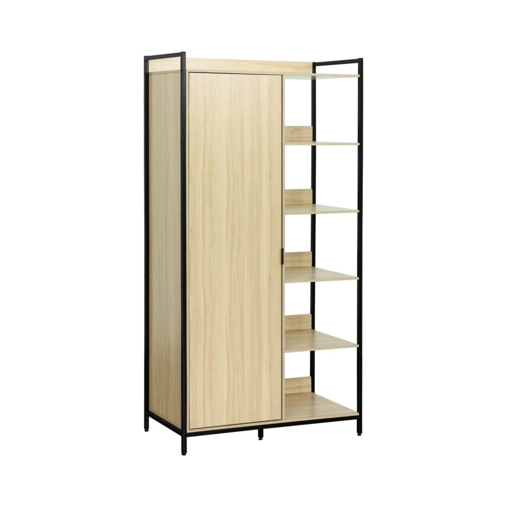 Wohnli Möbelsuche - Ankleidemodul schwarz 1 Kleiderstange