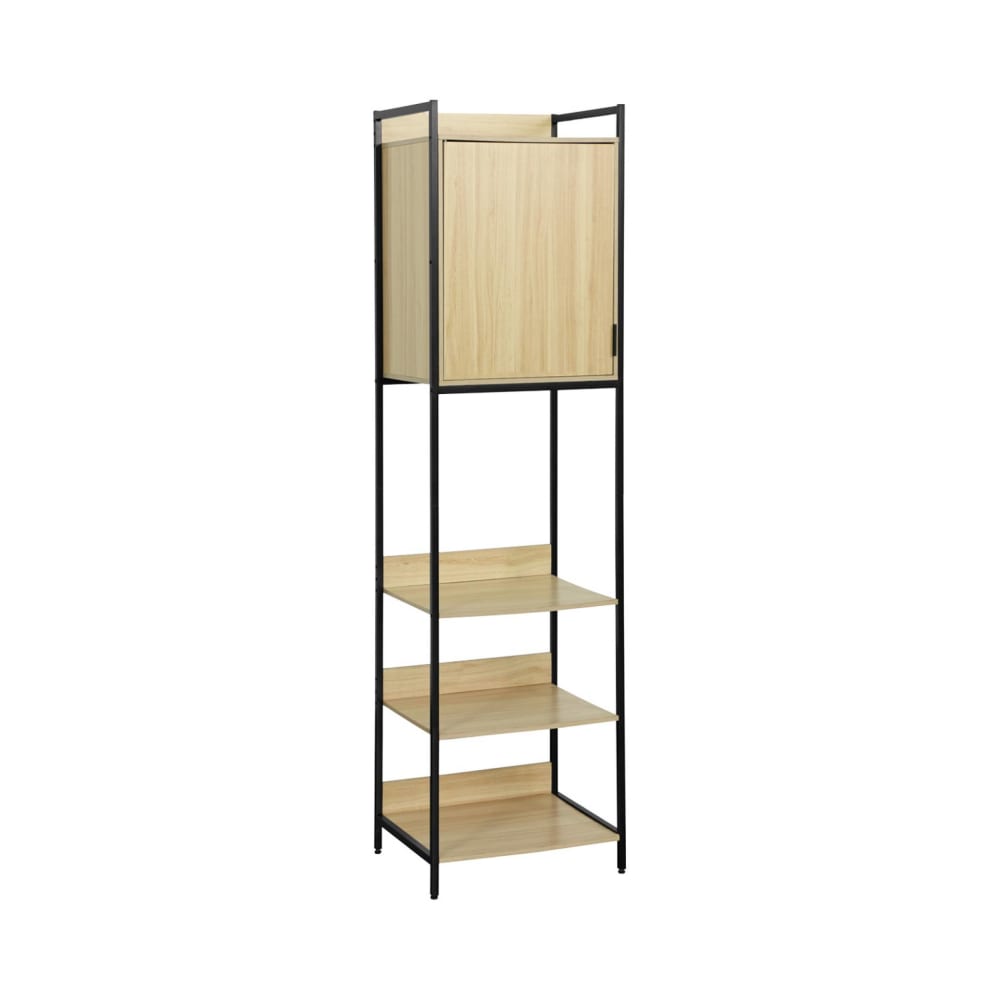 Wohnli Möbelsuche - Ankleidemodul schwarz mit 5 Regalen und 1 Tür