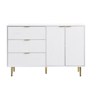 wohnli-moebel-suche-Anrichte-mit-goldenen-Beinen-3-Schubladen-und-2-Tueren-weiss Wohnli Möbelsuche - Anrichte mit goldenen Beinen