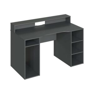 wohnli-moebel-suche-Anthrazitfarbener-Schreibtisch-in-Holzoptik-136-x-67-x-88-cm Wohnli Möbelsuche - Anthrazitfarbener Schreibtisch in Holzoptik