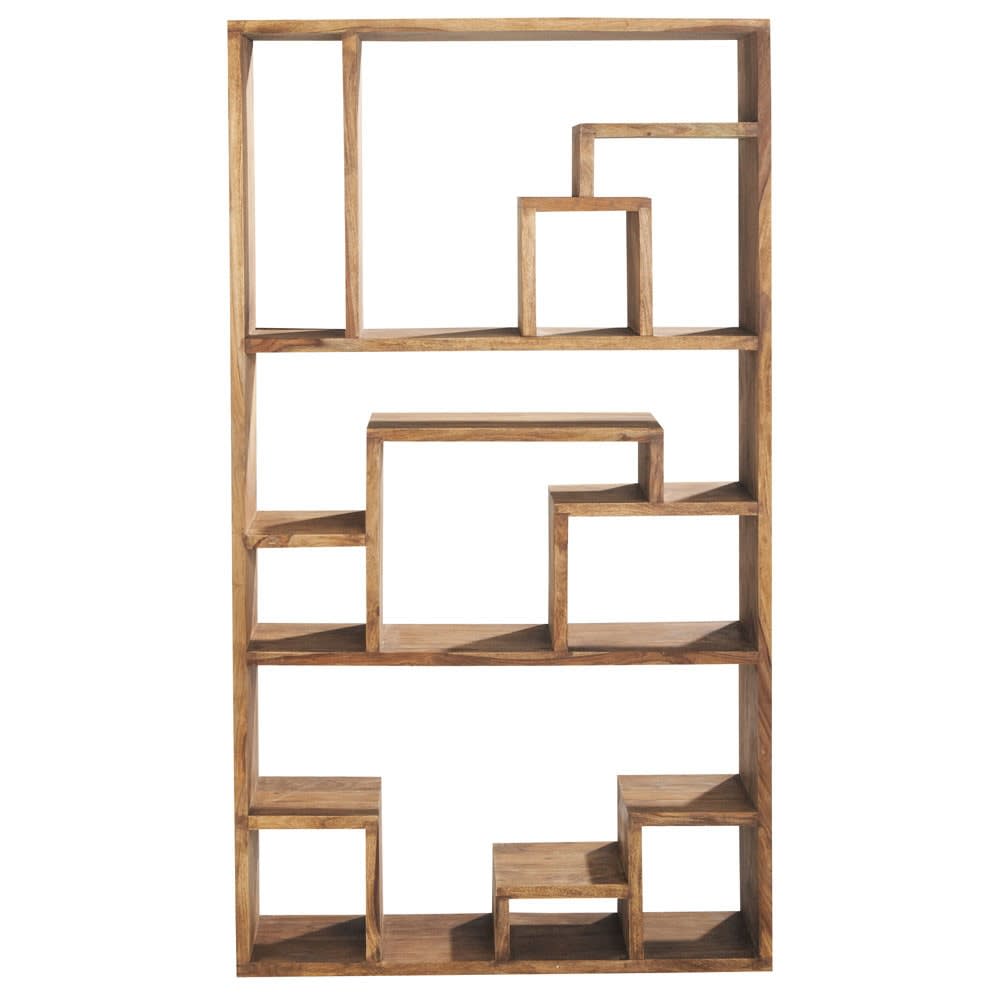 Wohnli Möbelsuche - Asymmetrisches Regal aus massivem Sheeshamholz