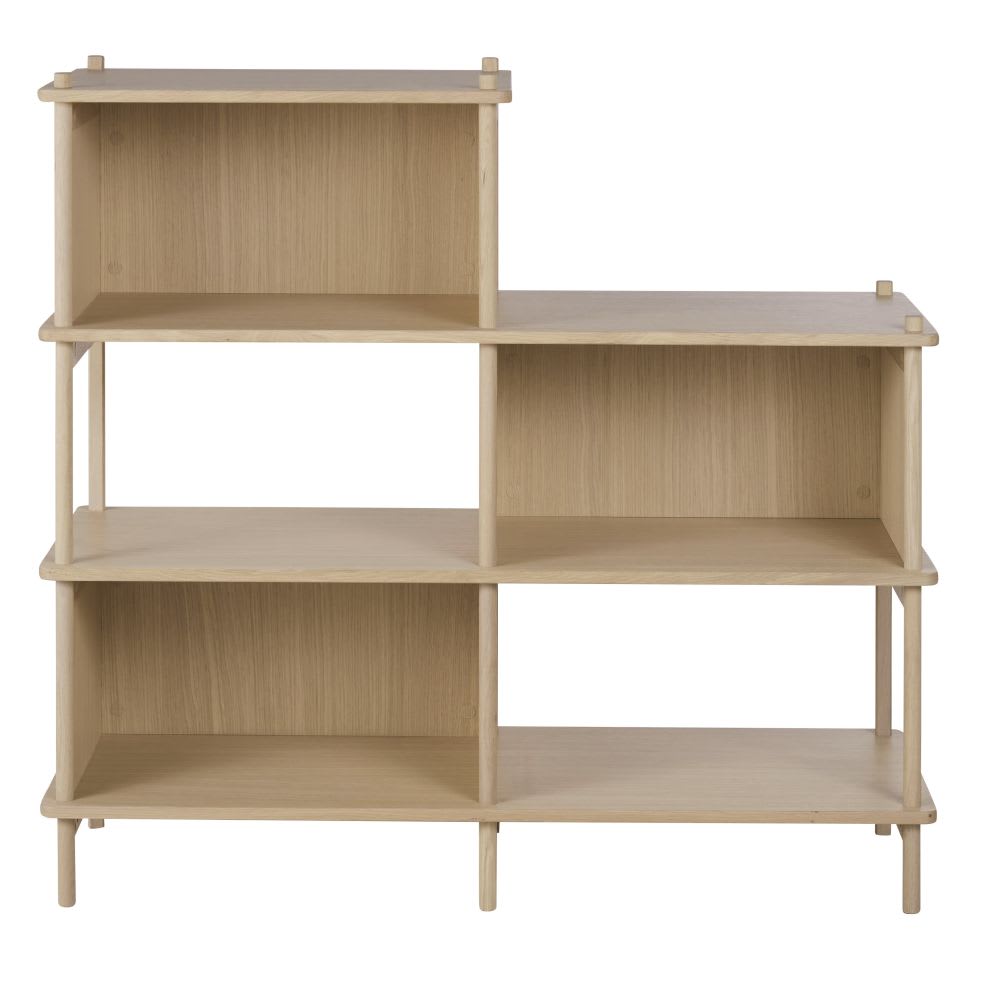 wohnli-moebel-suche-Asymmetrisches-Regal-mit-4Staufaechern-aus-Holz Wohnli Möbelsuche - Asymmetrisches Regal mit 4Staufächern