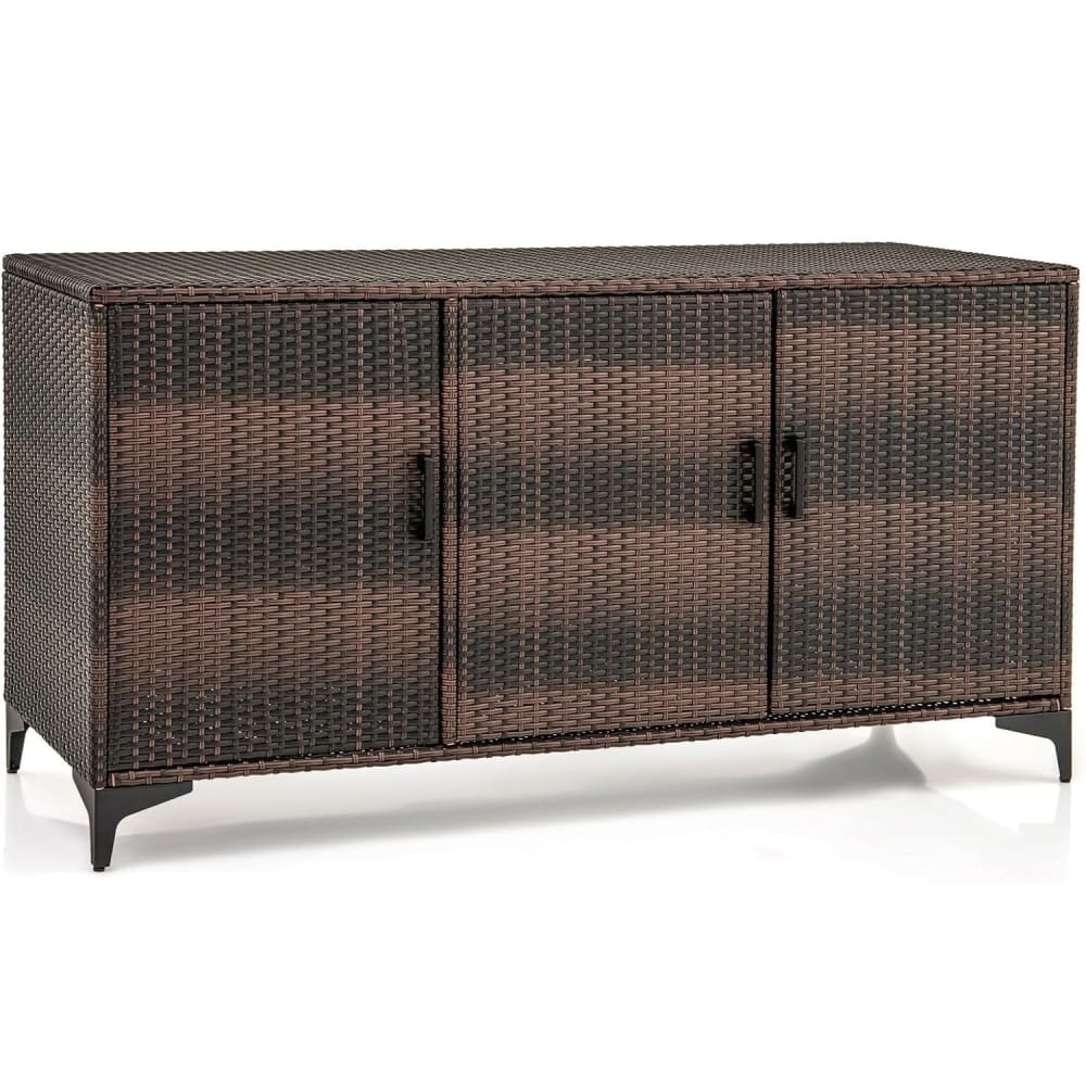 Wohnli Möbelsuche - Aufbewahrungschrank aus Rattan 135x50x70