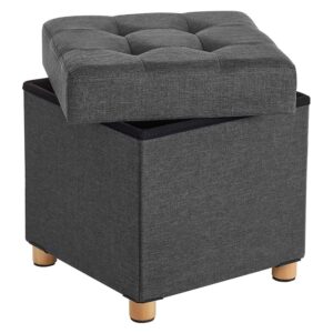 wohnli-moebel-suche-Aufbewahrungshocker-auf-Beinen-faltbar-L38-cm-Grau Wohnli Möbelsuche - Aufbewahrungshocker auf Beinen