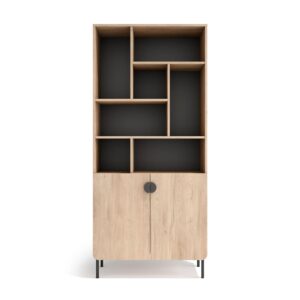 wohnli-moebel-suche-Aufbewahrungsregal-aus-Melamin-in-Eiche‑Graphit-180×80×32-cm Wohnli Möbelsuche - Aufbewahrungsregal aus Melamin in Eiche?Graphit 180×80×32 cm