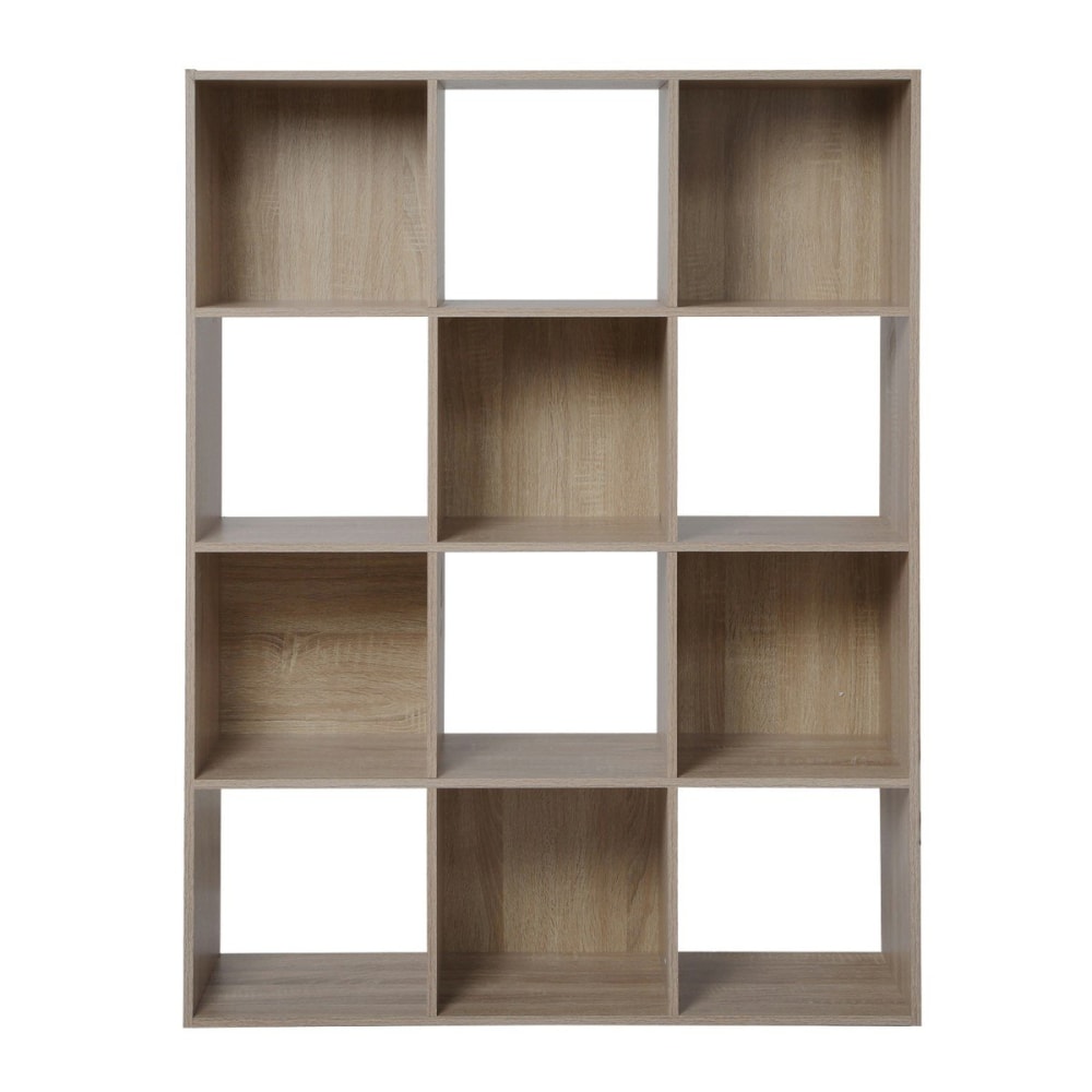 wohnli-moebel-suche-Aufbewahrungsregal-mit-12-Faechern-L93-x-H124-cm-Dekor-Heller-Holz Wohnli Möbelsuche - Aufbewahrungsregal mit 12 Fächern - L93 x H124 cm - Dekor Heller Holz