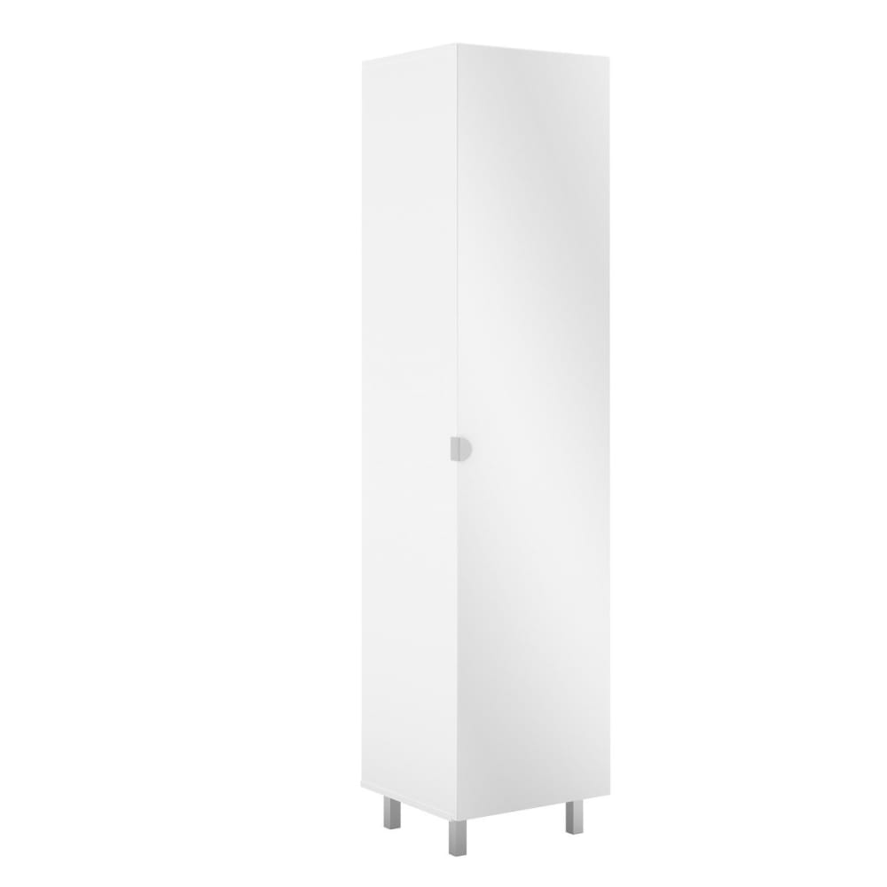 wohnli-moebel-suche-Aufbewahrungssaeule-mit-Spiegelhalter-und-5-Regalboeden-Weiss Wohnli Möbelsuche - Aufbewahrungssäule mit Spiegelhalter und 5 Regalböden - Weiß