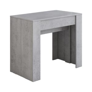 Wohnli Möbelsuche - Ausziehbare Konsole mit Holzbetoneffekt 90x51h78 cm