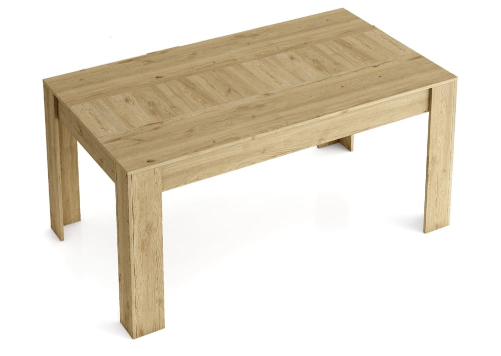 wohnli-moebel-suche-Ausziehbarer-Esstisch-Holzeffekt-140-bis-200x90x76cm-Eiche-und-Weiss Wohnli Möbelsuche - Ausziehbarer Esstisch Holzeffekt 140 bis 200x90x76cm Eiche und Weiß
