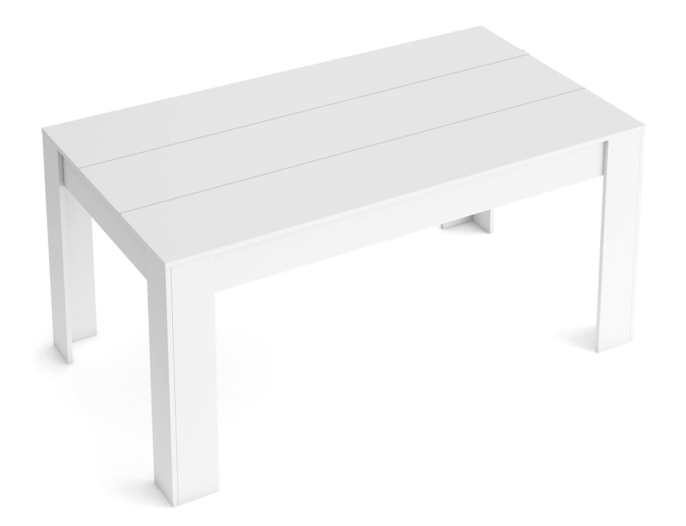 wohnli-moebel-suche-Ausziehbarer-Esstisch-Holzeffekt-140-bis-200x90x76cm-Weiss Wohnli Möbelsuche - Ausziehbarer Esstisch Holzeffekt 140 bis 200x90x76cm Weiß
