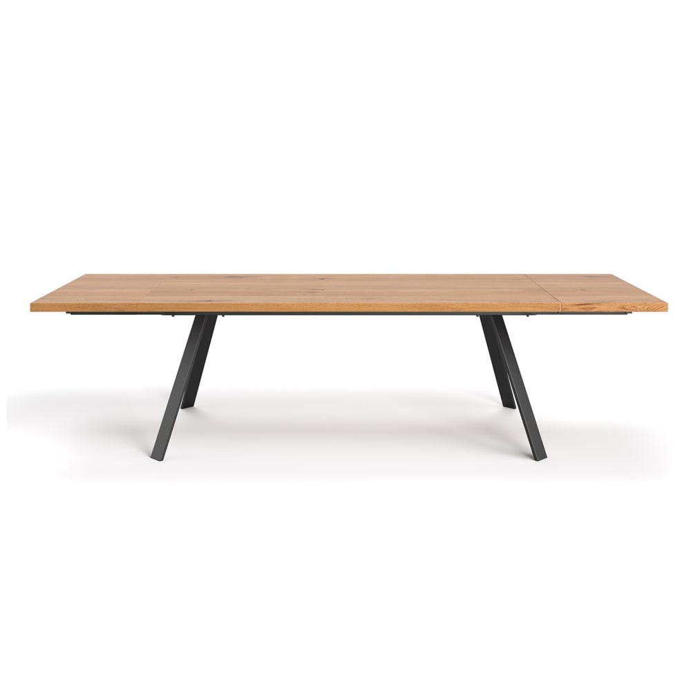 Wohnli Möbelsuche - Ausziehbarer Esstisch aus Eichenholz 200x90 + 2x60 cm