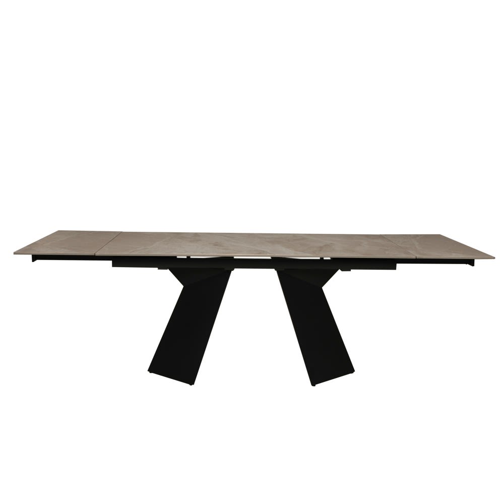 Wohnli Möbelsuche - Ausziehbarer Esstisch für 6 bis 10 Personen aus Stein