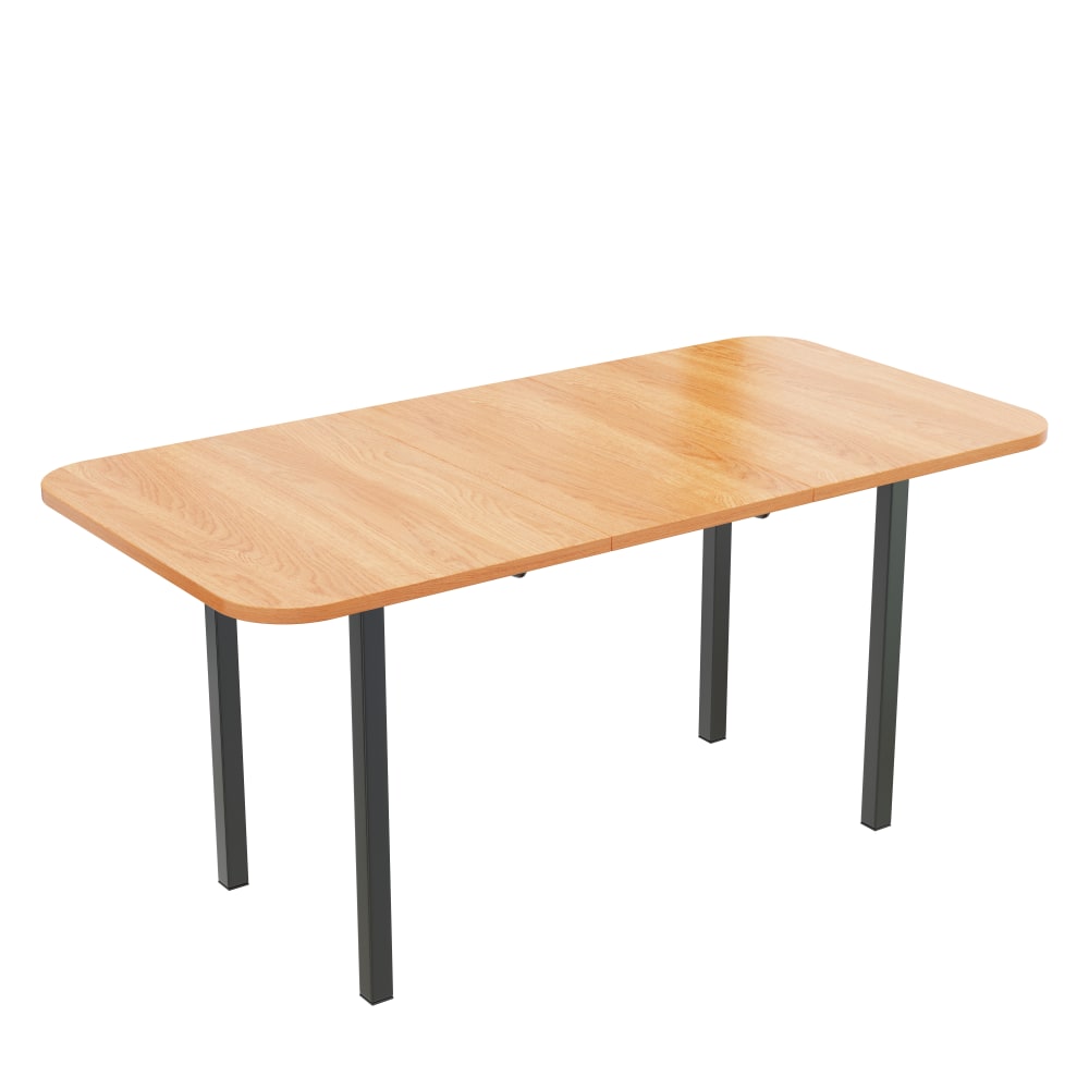 wohnli-moebel-suche-Ausziehbarer-Esstisch-in-Glaenzender-Holzoptik-120–160-x-80-cm-Beige Wohnli Möbelsuche - Ausziehbarer Esstisch in Glänzender Holzoptik