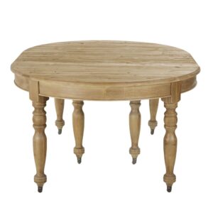 Wohnli Möbelsuche - Ausziehbarer Esstisch mit Rollen aus Recycling-Kiefernholz für 12/14 Personen