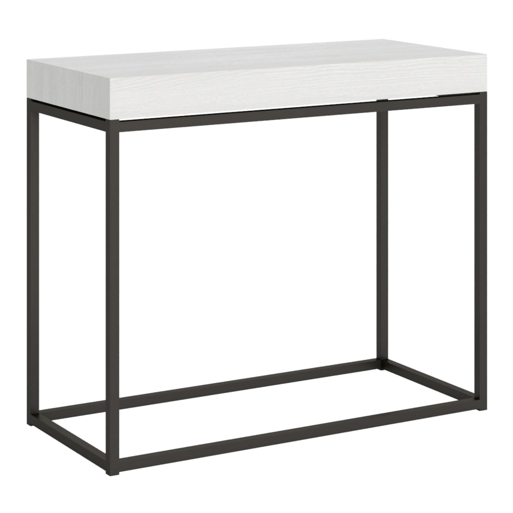 wohnli-moebel-suche-Ausziehbarer-Konsolentisch-90x40196cm-in-Holzoptik-Esche-weiss-Eisen Wohnli Möbelsuche - Ausziehbarer Konsolentisch 90x40/196cm in Holzoptik Esche weiß