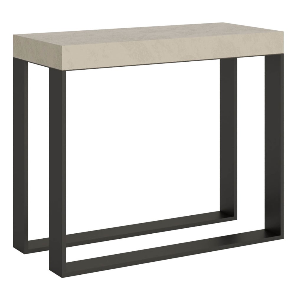 wohnli-moebel-suche-Ausziehbarer-Konsolentisch-90x40196cm-in-Holzoptik-Kaschmir-Eisen Wohnli Möbelsuche - Ausziehbarer Konsolentisch 90x40/196cm in Holzoptik Kaschmir