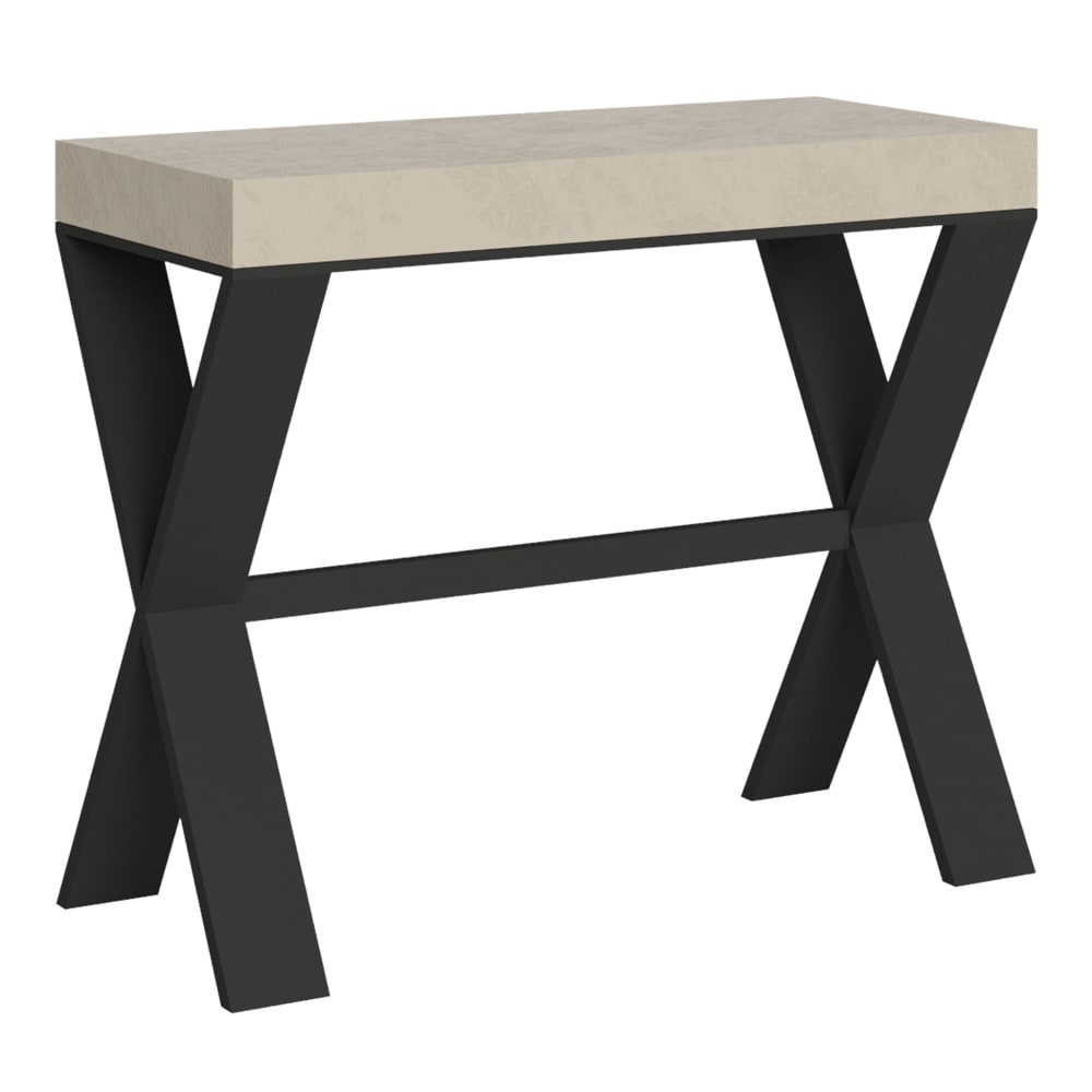 wohnli-moebel-suche-Ausziehbarer-Konsolentisch-90x40196cm-in-Holzoptik-Kaschmir-Eisen Wohnli Möbelsuche - Ausziehbarer Konsolentisch 90x40/196cm in Holzoptik Kaschmir
