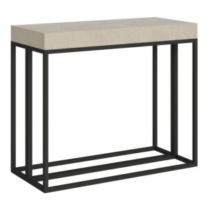 wohnli-moebel-suche-Ausziehbarer-Konsolentisch-90x40196cm-in-Holzoptik-Kaschmir-Eisen Wohnli Möbelsuche - Ausziehbarer Konsolentisch 90x40/196cm in Holzoptik Kaschmir