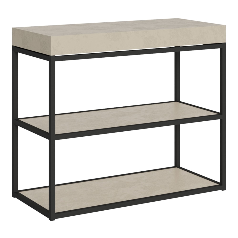 wohnli-moebel-suche-Ausziehbarer-Konsolentisch-90x40196cm-in-Holzoptik-Kaschmir-Eisen Wohnli Möbelsuche - Ausziehbarer Konsolentisch 90x40/196cm in Holzoptik Kaschmir