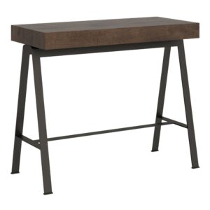 Wohnli Möbelsuche - Ausziehbarer Konsolentisch 90x40/196cm in Holzoptik Nussbaum