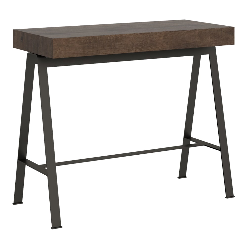 wohnli-moebel-suche-Ausziehbarer-Konsolentisch-90x40196cm-in-Holzoptik-Nussbaum-Eisen Wohnli Möbelsuche - Ausziehbarer Konsolentisch 90x40/196cm in Holzoptik Nussbaum