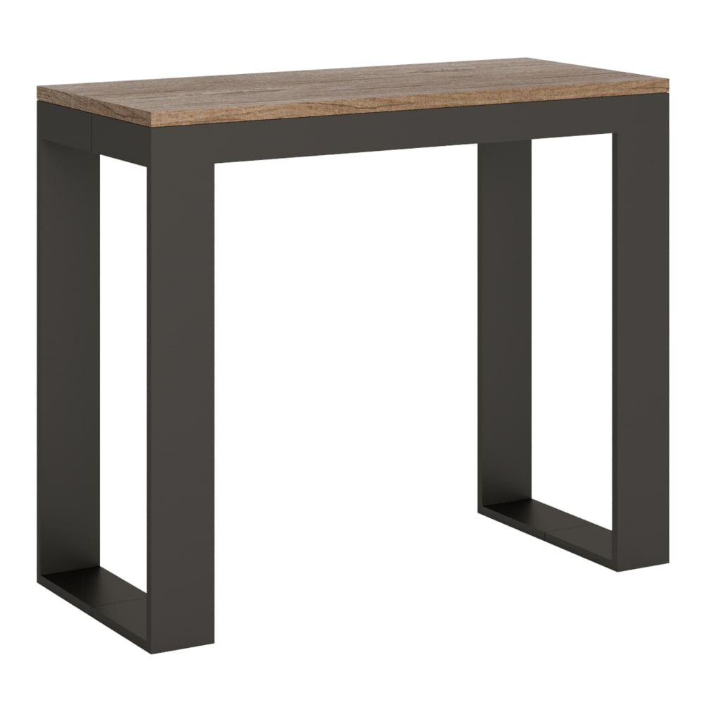 wohnli-moebel-suche-Ausziehbarer-Konsolentisch-90x40300cm-in-Holzoptik-Eiche-Natur-Eisen Wohnli Möbelsuche - Ausziehbarer Konsolentisch 90x40/300cm in Holzoptik Eiche Natur