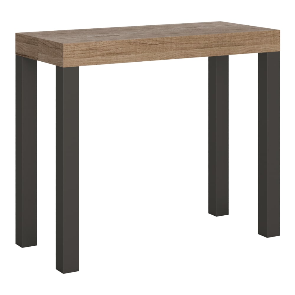 wohnli-moebel-suche-Ausziehbarer-Konsolentisch-90x40300cm-in-Holzoptik-Eiche-Natur-Eisen Wohnli Möbelsuche - Ausziehbarer Konsolentisch 90x40/300cm in Holzoptik Eiche Natur