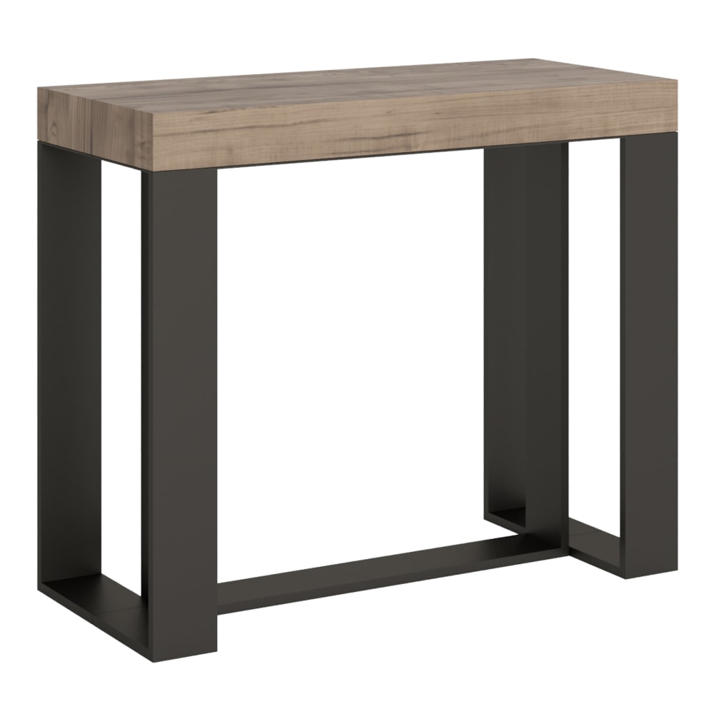 wohnli-moebel-suche-Ausziehbarer-Konsolentisch-90x40300cm-in-Holzoptik-Eiche-Natur-Eisen Wohnli Möbelsuche - Ausziehbarer Konsolentisch 90x40/300cm in Holzoptik Eiche Natur