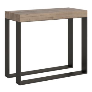 Wohnli Möbelsuche - Ausziehbarer Konsolentisch 90x40/300cm in Holzoptik Eiche Natur