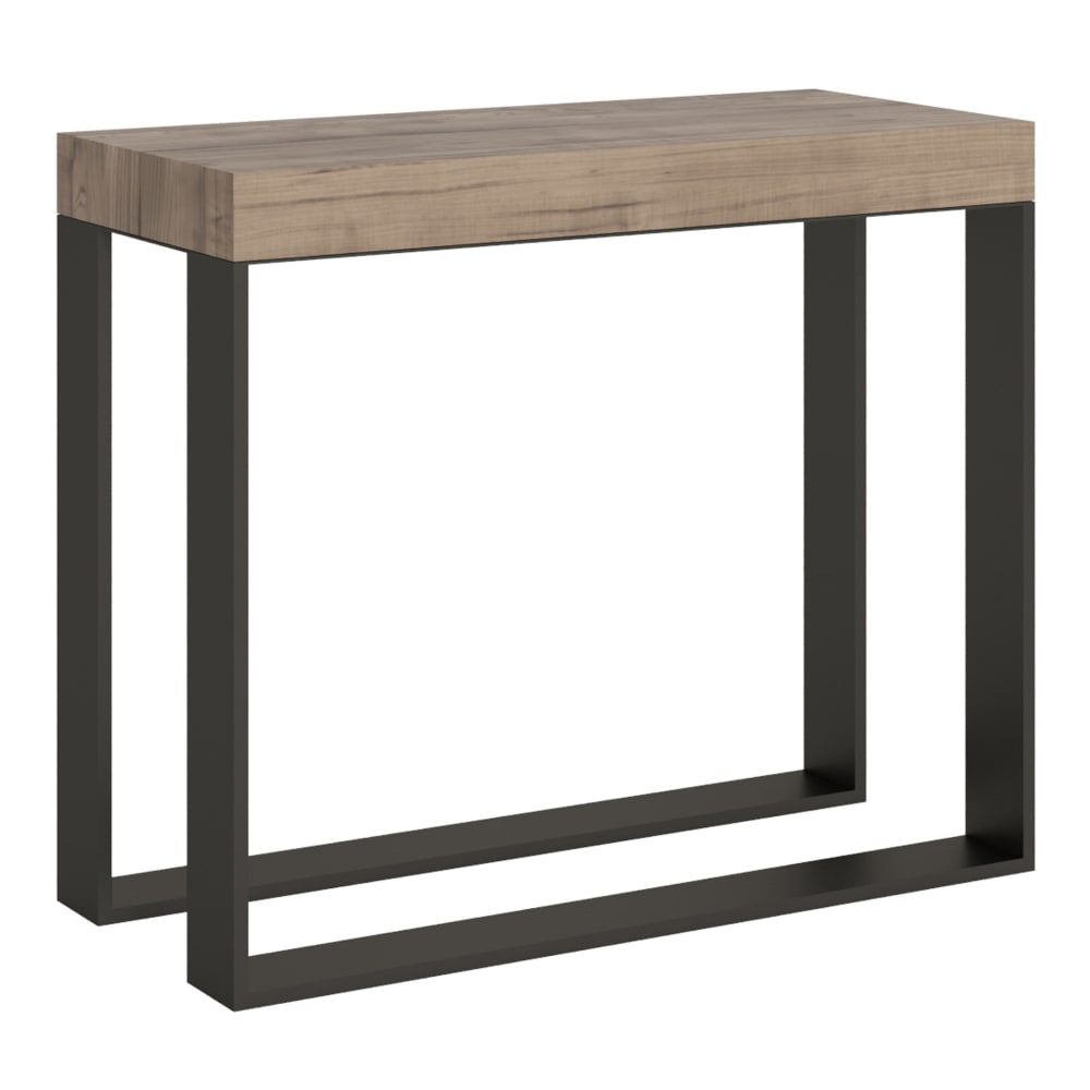 Wohnli Möbelsuche - Ausziehbarer Konsolentisch 90x40/300cm in Holzoptik Eiche Natur
