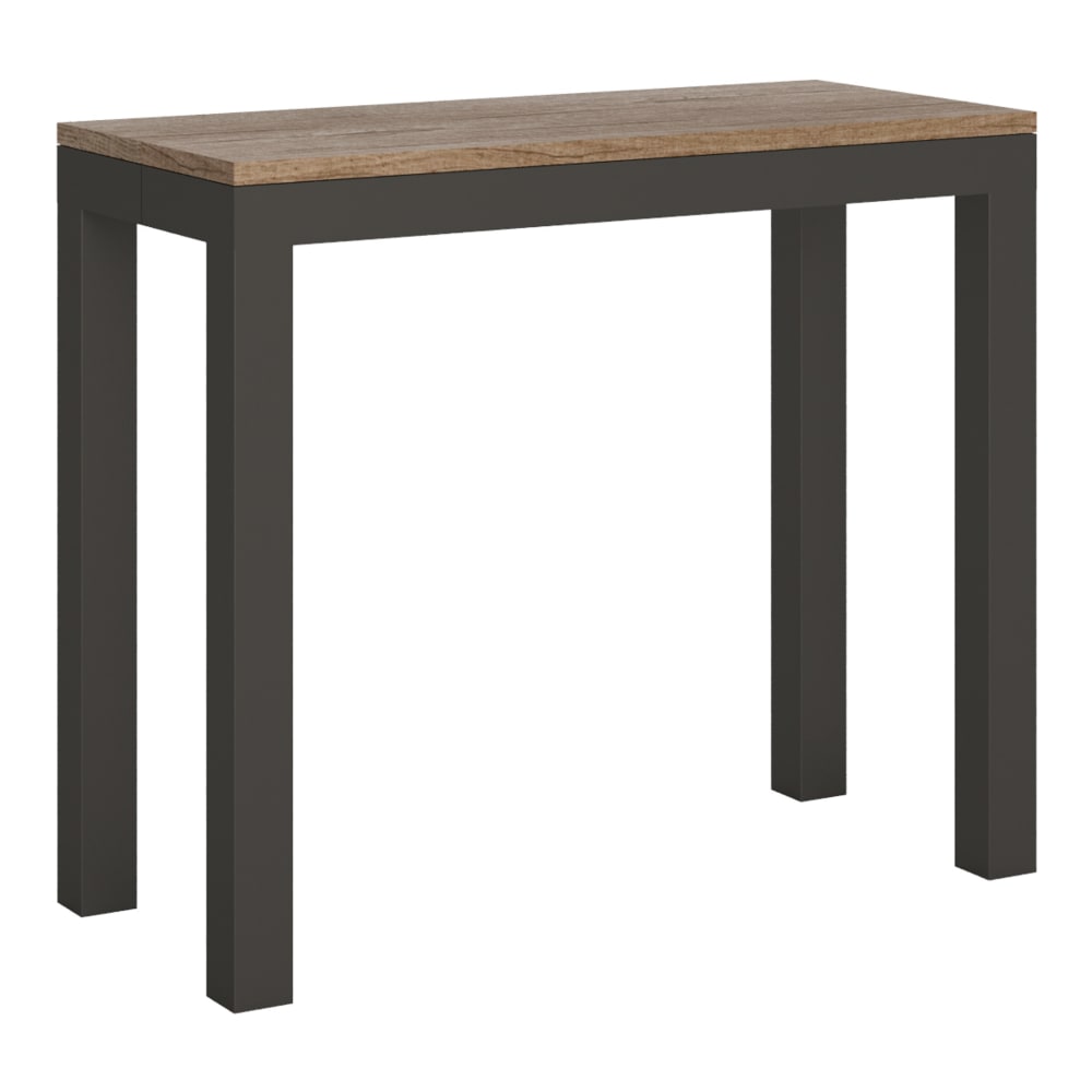 wohnli-moebel-suche-Ausziehbarer-Konsolentisch-90x40300cm-in-Holzoptik-Eiche-Natur-Eisen Wohnli Möbelsuche - Ausziehbarer Konsolentisch 90x40/300cm in Holzoptik Eiche Natur