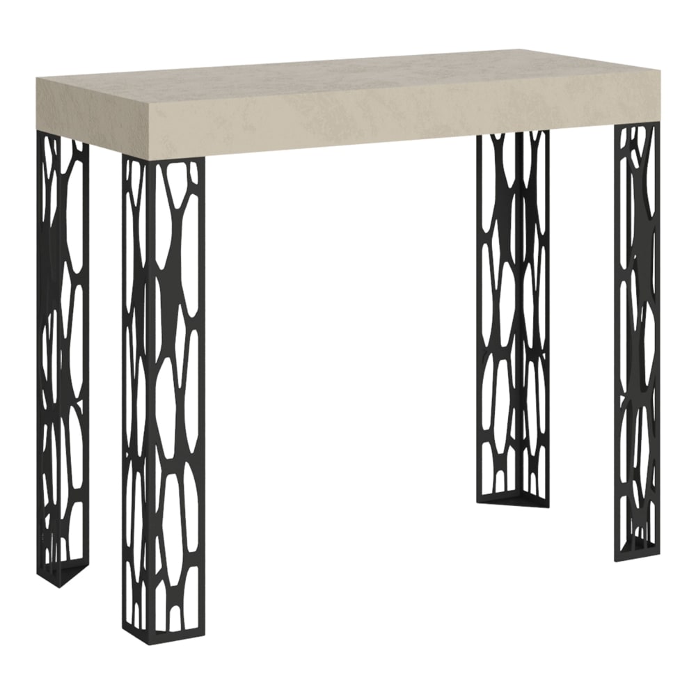 wohnli-moebel-suche-Ausziehbarer-Konsolentisch-90x40300cm-in-Holzoptik-Kaschmir-Eisen Wohnli Möbelsuche - Ausziehbarer Konsolentisch 90x40/300cm in Holzoptik Kaschmir