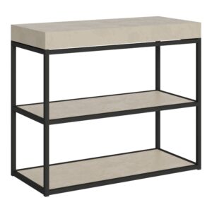 Wohnli Möbelsuche - Ausziehbarer Konsolentisch 90x40/300cm in Holzoptik Kaschmir