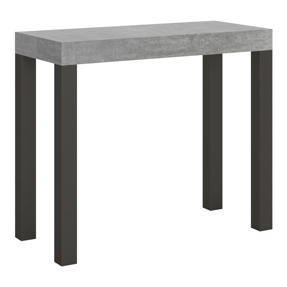 Wohnli Möbelsuche - Ausziehbarer Konsolentisch 90x40/300cm in Holzoptik Zementgrau