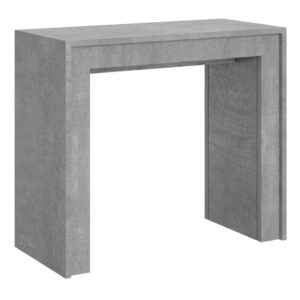 Wohnli Möbelsuche - Ausziehbarer Konsolentisch 90x42/198cm in Holzoptik Zementgrau