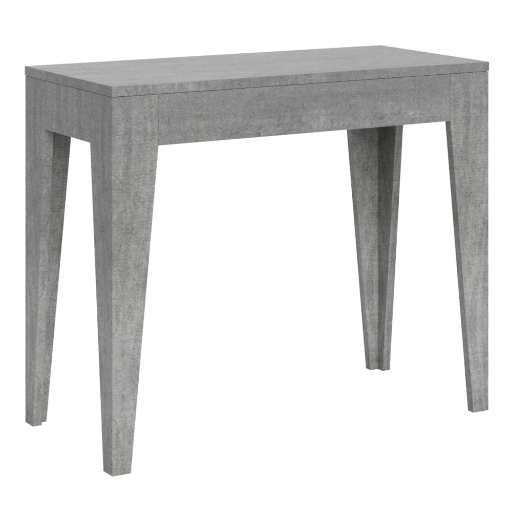 Wohnli Möbelsuche - Ausziehbarer Konsolentisch 90x42/198cm in Holzoptik Zementgrau