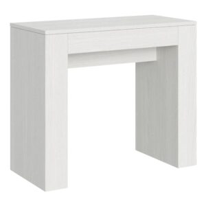 wohnli-moebel-suche-Ausziehbarer-Konsolentisch-90x42302cm-in-Holzoptik-Esche-weiss Wohnli Möbelsuche - Ausziehbarer Konsolentisch 90x42/302cm in Holzoptik Esche weiß