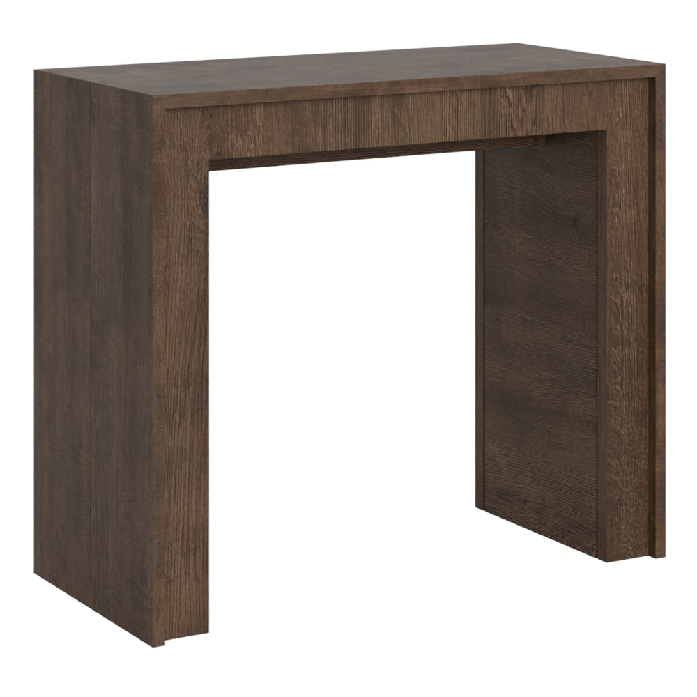 Wohnli Möbelsuche - Ausziehbarer Konsolentisch 90x42/302cm in Holzoptik Nussbaumbraun