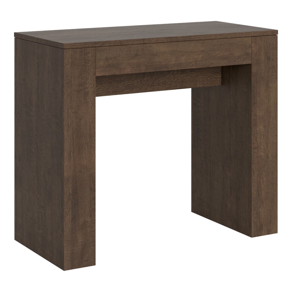 Wohnli Möbelsuche - Ausziehbarer Konsolentisch 90x42/302cm in Holzoptik Nussbaumbraun