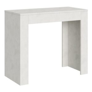 wohnli-moebel-suche-Ausziehbarer-Konsolentisch-90x42302cm-in-Holzoptik-weiss-gespachtelt Wohnli Möbelsuche - Ausziehbarer Konsolentisch 90x42/302cm in Holzoptik weiß gespachtelt