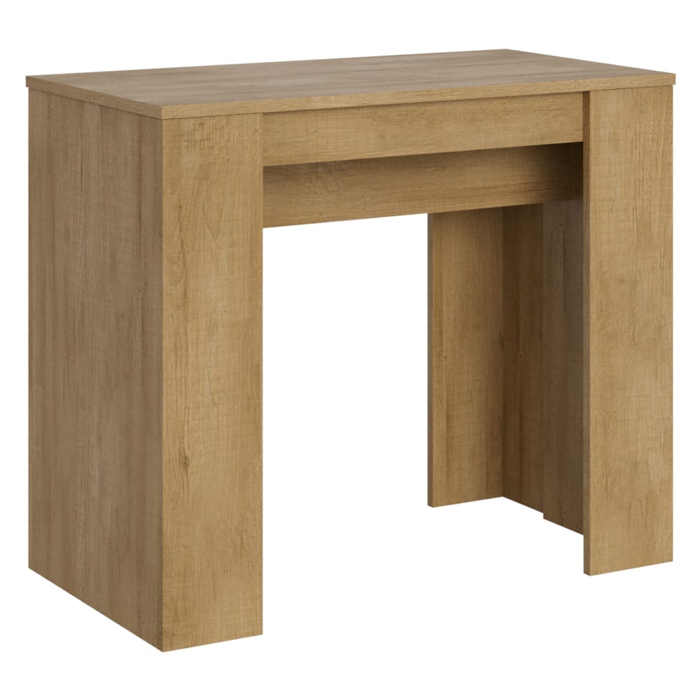 Wohnli Möbelsuche - Ausziehbarer Konsolentisch 90x48/204cm in Holzoptik Eiche Natur