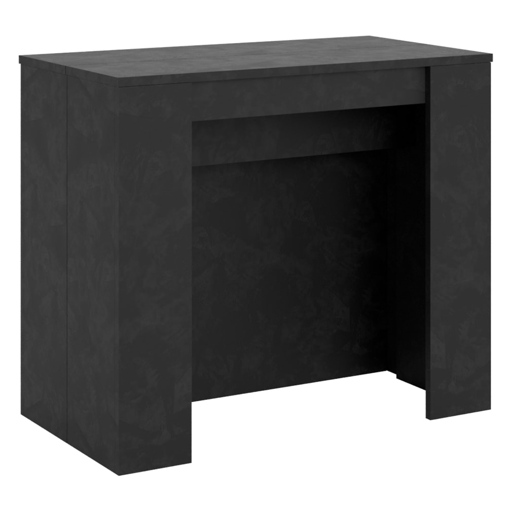Wohnli Möbelsuche - Ausziehbarer Konsolentisch 90x48/296cm in Holzoptik Grau gespachtelt