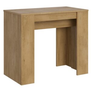 Wohnli Möbelsuche - Ausziehbarer Konsolentisch 90x48/308cm in Holzoptik Eiche Natur
